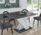 Furneo Tavolo 02 – Modern Extendable Dining Table Only, 120–160 cm, Grey Marble Effect Finish