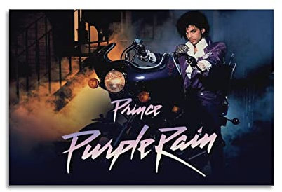 Filmposter Purple Rain 1984, ästhetische Leinwand, Poster, Raumdekoration, Wandkunst, Poster, Dekoration, Poster, 30 x 45 cm, ungerahmt