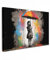 MuchoWow© Leinwände Groß 120x80 cm XXL Wall Decoration Bilder Schlafzimmer Deko Pictures Canvas Painting Wanddekoration Wohnzimmer Banksy - Street Pop Art - Kunst - Regenschirm - Graffiti - Farben