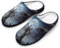 Zombie Hand in Halloween Night Womens Cotton Slippers Winter Warm Home Slippers Non-Slip Bedroom Shoes 9-10（40-41）
