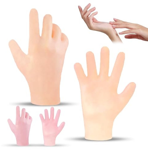 Idratante Silicone Guanti Spa Gel Guanti In Silicone Guanti Da Sonno Riutilizzabile per Femminile Cura delle Mani Riparazione Secco Rifinito Rugoso Morbido Calli (2 Paia Giallo & Rosa)