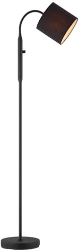 Home Sweet Home Moderne Schwarz Stehleuchte | Leselampe | 20/20/120cm | Inklusive E27 Leuchtmittel 9W 470lm 2700K| Lampenkopf drehbar | Geeignet für Wohnzimmer, Arbeitszimmer.