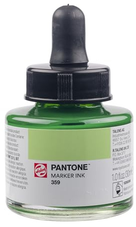Talens | Pantone Marker-Tinte 30 ml 359 | Flüssige Tinte + Marker-Nachfüllung | Wasserbasierte, pigmentierte Tinte in 108 Pantone-Farben