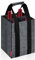 Eurhomewit Borsa per Bottiglie Vino Acqua in Feltro, 4 Scomparti Borse Porta Vino Portabottiglie, Borsa Trasporto per Vino Bottiglie in Vetro 1,5 litri, Riutilizzabile - Nero