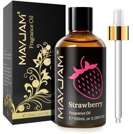 MAYJAM Erdbeereöl 100ml, Premium Duftöl für ätherische Öle Diffusor, Aromatherapie, Haus, Ölbrenner