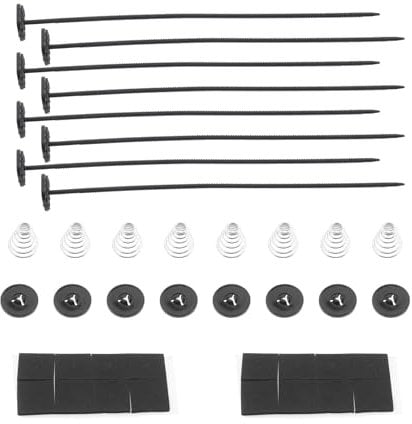 VGOL 2 Pack Universal Fan Car Electric Radiator Cooling Fan Mount Kit for 7 9 10 12 14 16 Electric Slim Fan Plastic Push Through Radiator Tie Strap