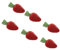 INOOMP 6 Pack Natural Chinchilla Hamster Treat Toys Strawberry Biting Chewing Playthings for Small Pets