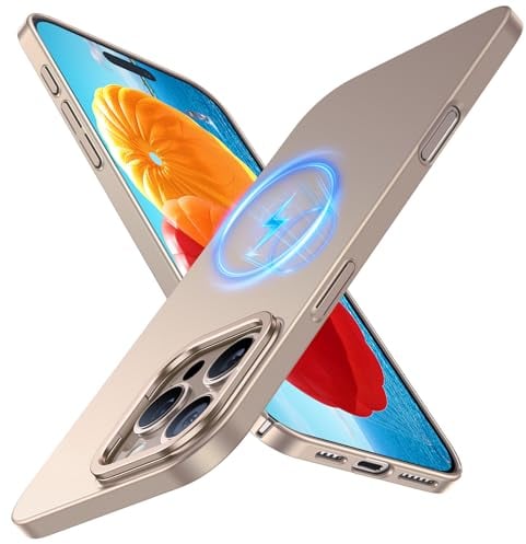 TORRAS Magnetic Slim-Fit for iPhone 16 Pro Max Case, Ultra-Thin 16 ProMax Phone Case Compatible with MagSafe, Light Anti-Scratch Matte Hard PC Bayer 6.9 inch OriginFit, Rose Gold