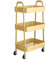 simpa 3 Tier Metal Multipurpose Wheeled Storage Tray Cart - YELLOW 78.5cm (H) x 46cm (W) x 30.5cm (D)