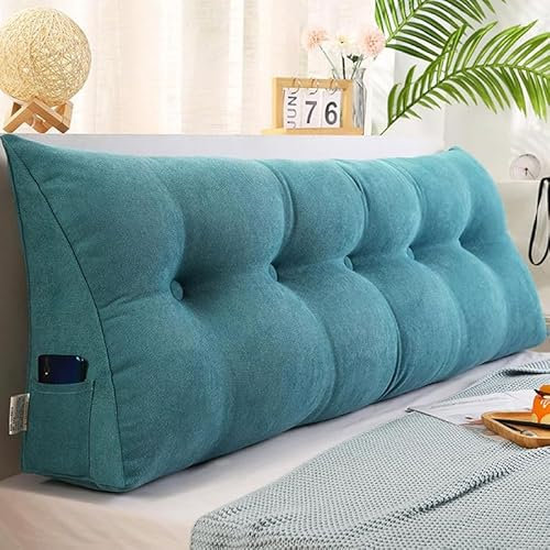 AZVFLY Coussin de Lecture Triangulaire Support Lombaire Gros Oreiller Cale Dos Tête de lit Rembourré Multifonctionnel pour Canapé, Coussin en Coin Uni, Coussin de Lecture, Dossier de Taille