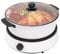 Charocean Multicooker Pot – Electric Frying Pan Non Stick with Lid, 4l Hotpot Pot Electric Skillet Electric Pans for Cooking, Electric Cooking Pan for 2-5 People (White)