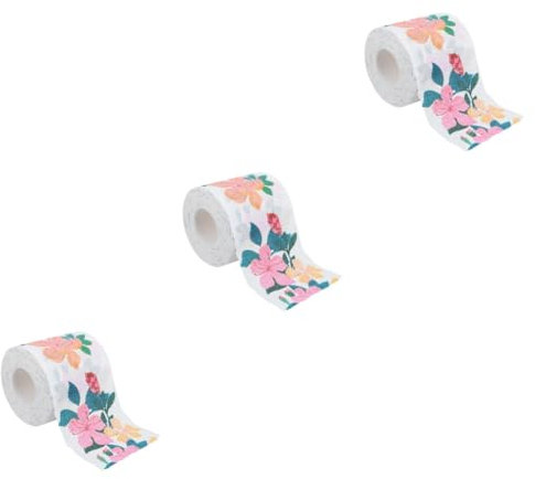 Gogogmee 3 Rolls Elegant Decorative Toilet Paper Roll Paper Napkin Quality Napkin for Home Use