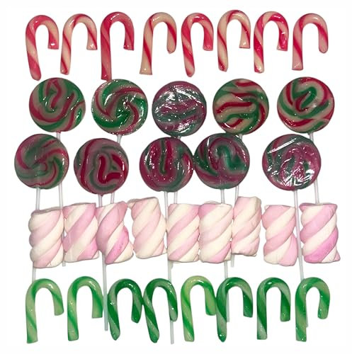 Essbare Weihnachtsdeko Sparpack, 36 Teile einzeln verpackt als Geschenk Verzierung, 240g CAPTAIN PLAY Weihnachts Süßigkeiten zum Verzieren und Dekorieren