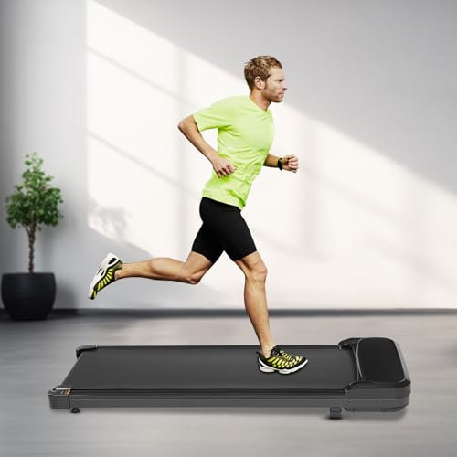 Laufband für Zuhause, DSYOGX Walking Pad, Laufband Schreibtisch für Haushalte, Büros, Höfe, Unter-Tisch- Walkingpad Laufbänder mit Fernbedienung, Gray, 220V 3.0HP