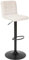 PEGANE Lot de 2 chaises de Bar, chaises Hautes réglables en PU Beige et Pieds en métal Noir - Longueur 45 x Profondeur 52 x Hauteur 104 cm