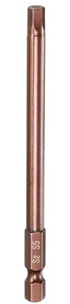 QUARKZMAN Llave Hexagonal para Taladro de 5 Mm (H5) Métrica 1/4 Hexagonal de 4 (100 Mm) Longitud Acero S2 Brocas Magnéticaes de Impacto Brocass de Taladro Eléctrico Hexagonales