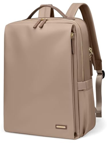 Sac à Dos élégant Pour Ordinateur Portable Pour Femme, Approuvé Par Les Compagnies Aériennes, Voyage, Travail, école, Sac à Dos Décontracté Pour Ordinateur Portable de 15,6 Pouces (Champagne)