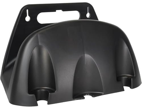 Wall Mounted Hose Pipe Holder Garden Reel Hose Hanger Bracket Hanging Hook (Black)