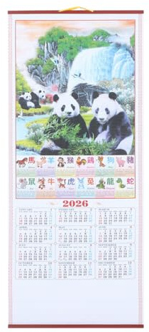 Operitacx Pferdekalender Für Wand Chinesischer Mondkalender Jahreskalender Mit Pferdemotiven Zum Aufhängen Für Zuhause Und Büro