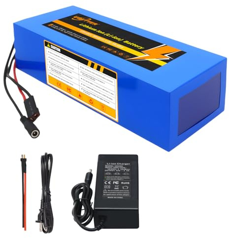 UBETTER Batteria Litio Bici Elettrica 48V 14Ah, Batteria Ebike 48V con caricabatterie 2A e BMS da 30A per 350W 750W 1000W 1400W Motore Bicicletta