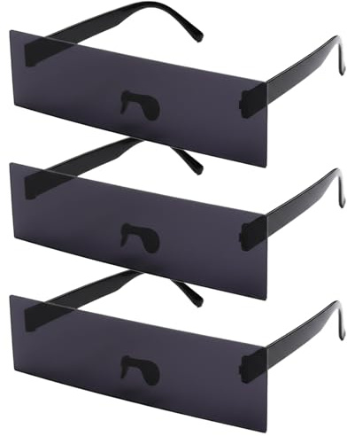 Fgdui 3 Stücke Zensur Brille Sonnenbrille, Pixelig Mosaik Brille Lustige Sonnenbrille für Karneval Fasching Party Cosplay Kostüm Halloween Geburtstag und Fotoshootings