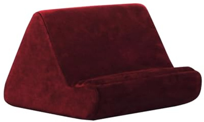 Support en mousse à mémoire de forme pour tablette et téléphone - Coussin de tablette pour divertissement stable et décontracté - En mousse à mémoire de forme - Tissu en peluche doux - Réglable - Pour