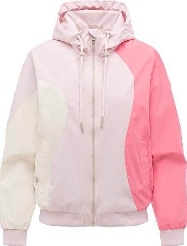 Ragwear Damen leichte wasserdichte und atmungsaktive Übergangsjacke kurze Jacke mit verstellbarer Kapuze Oggie Block XS-XXL