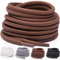 Miscly Lacci Scarpe Rotondi [3 Paia] Stringhe Scarpe Resistenti - Lacci Per Scarpe Da Ginnastica, Scarponcini E Stivali - Diametro 4 mm (91cm, Marrone)