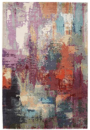 RugVista, Aruba, Teppich, Mittelflor, 200 x 300 cm, Rechteckiger, Modern, Oeko-Tex Standard 100, Polypropylene, Flur, Schlafzimmer, Küche, Wohnzimmer, Braun/Hellbraun/Gelb, Dunkelbraun