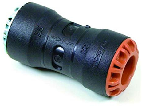 Plass-ONE 20mm x 15mm Push Fit MDPE to Copper Coupling - 1001C - PACK OF 2