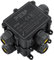 PEBA Abzweigdosen Wasserdicht Verteilerdose IP68 Klemmdose Wasserdichte Kabelverbinder für Aussen Größere 3-Wege Kabelverschraubung 4mm-14mm Schwarz T-Form (2 Stück)