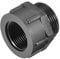 sourcing map Threaded Reducing Bushings Nylon Connector Adaptor M25 Male Thread to M20 Female Thread Black