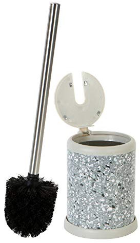 Bath Bliss Toilet-Brushes, Iron, Terrazzo Grey, 1 Pack