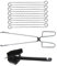 Kalatex Mini-Kugelgrill, Picknickgrill, Campinggrill, inkl. Grill Zubehör-Set 14-teilig (Zubehör-Set)