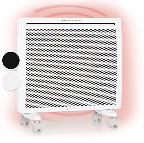 Klarstein Elektroheizung, Konvektor & Infrarotheizung Freistehend, Elektroheizung Energiesparend, Erkennung Offener Fenster, Heizung Elektrisch, Heizkörper Elektrisch mit Thermostat, 1000 W
