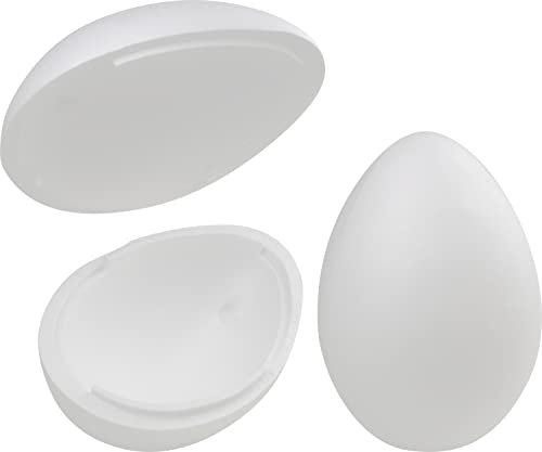 VBS 2er-Pack Styroporei 2tlg, 30 cm Osterei Ostern Osterdeko Ei Frühling Styropor
