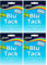 Blu-Tack Original Bostik, wiederverwendbar, klebrig, blau, selbstklebend, für Zuhause, Schule, Büro, Wände, Hacks und Klebeband, DIY, starker Halt, dehnbar (4 x Packungen BLU TACK)