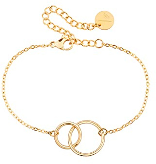 a little something® Armband Praga | Damen Armkette mit 18 Karat Vergoldung (Gold & Roségold) | Inklusive nachhaltiger Geschenkverpackung mit FSC®-Zertifikat