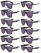 Eyegla 12 Stücke Unisex Retro Party Brillen Neon Farbe Lustige Party Sonnenbrillen Für Damen Herren (schwarz)