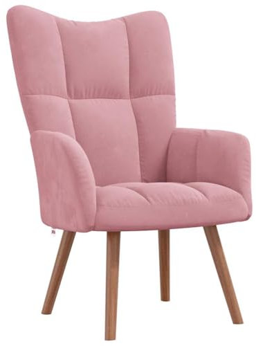 vidaXL Chaise de Relaxation Fauteuil de Détente Siège de Relaxation Chaise de Détente Salon Salle de Séjour Intérieur Rose Velours