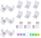 Vokmon 12 Pieces 4 Pin LED Light Strip Connectors, 10mm Gapless Connector Solderless LED Tape Light Adapter, L Shape Connectors for RGB 5050 Multicolor Flexible LED Strip