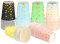 Pinenuts 60 Pieces Paper Cups 9 Ounces Party Cups, Disposable Drinking Cups, Biodegradable for DIY Halloween Christmas Holiday Wedding (Colorful)
