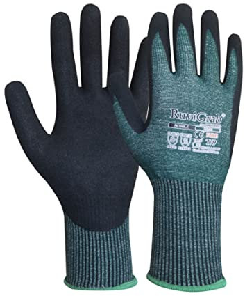 Ruvigrab - Lot de 3 gants de travail anti-coupure - Gants de chaleur par contact 100 degrés - Gants de soudage - Gants pour petites soudures
