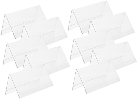 STOBOK 10 Pcs Conference Board Wedding Sign Wedding Table Numbers Desk Signs Desk Name Plate Reserved Signs for Meeting Reusable Table Decoration Double Sided Nameplate Acrylic