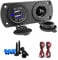 Cigarette Lighter Socket Car Cigarette Lighter and 12V USB Outlet, Dual USB Charger Socket with 2 Set 60cm Wire for Auto Marine Motorcycle ATV RV