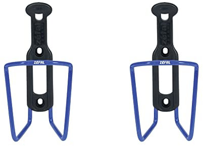ZEFAL Pack Alu Plast 124 - Flaschenhalter Fahrrad x 2 - Aluminium Fahrradflaschenhalterung für alle Arten von Fahrrädern - leicht und robust – Blau