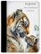 CreaDesign Customize A4 Zeugnismappe für Kinder - 26.7 x 32.7 x 1 cm, erweiterbar auf bis zu 20 Fächer, Sichtbuch ohne Klarsichthüllen, Tiger Familie Design, Dokumentenmappe für Schüler