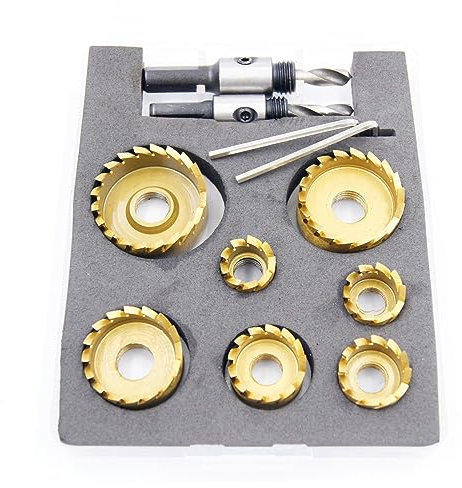 LAIWEI M35 Set di 7 frese a tazza in metallo, 7 seghe a tazza, dimensioni: 16 18 20 22 28 30 32 35 mm, per foratura di metalli