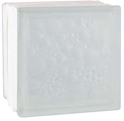 Fuchs Design THERMO BLOCK, vetrocemento Savona White, 19x19x12cm, satinato su un lato, isolamento termico: Ug 1.2