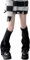 Warme Stulpen Damen Lose Gestrickte Beinwärmer Kawaii Winter Lange Leg Warmers Y2K Thermo Beinstulpen Gothic Punk Legwarmers Warmer Kniestrümpfe für Studenten Mädchen